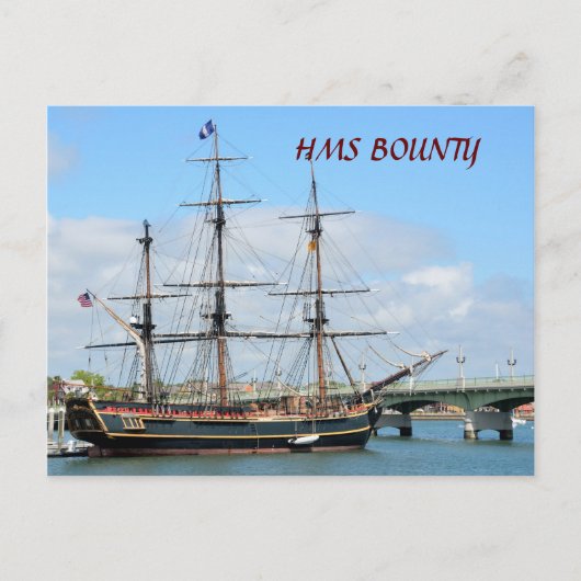 HMS BOUNTY BRIEFKAART (Voorkant)