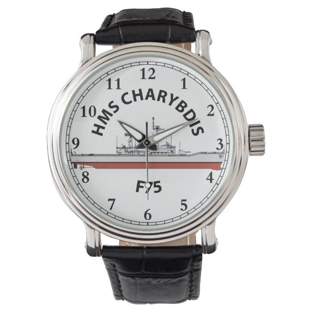 HMS CHARYBDIS - F75 - LEANDER ORIG WATCH HORLOGE (Voorkant)