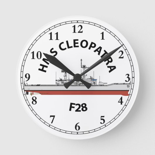 HMS CLEOPATRA - F28 - LEANDER ORIG RONDE KLOK (Voorkant)