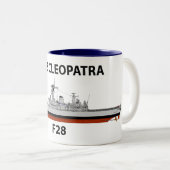 HMS Cleopatra, zitvlak Tweekleurige Koffiemok (Voorkant rechts)