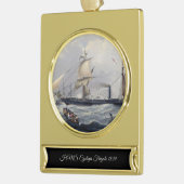 HMS Cyclops Fregat 1839 Verguld Banner Ornament (Links)