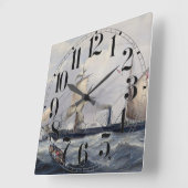 HMS Cyclops Fregat 1839 Vierkante Klok (Hoek)