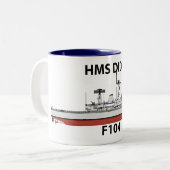 HMS Dido, orig config Tweekleurige Koffiemok (Voorkant links)