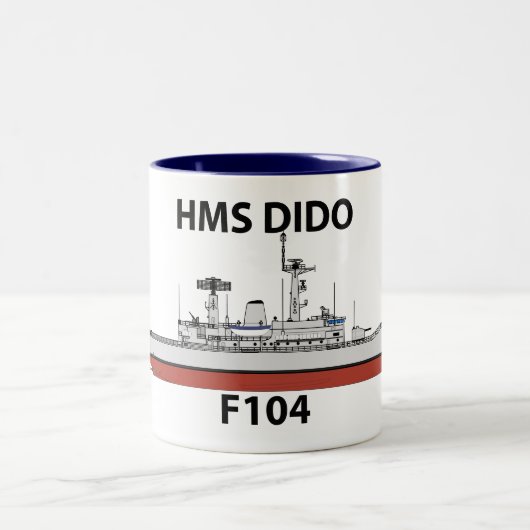 HMS Dido, orig config Tweekleurige Koffiemok (Center)