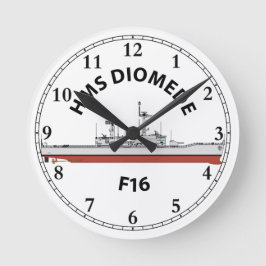 HMS DIOMEDE - F16 - LEANDER ORIG RONDE KLOK