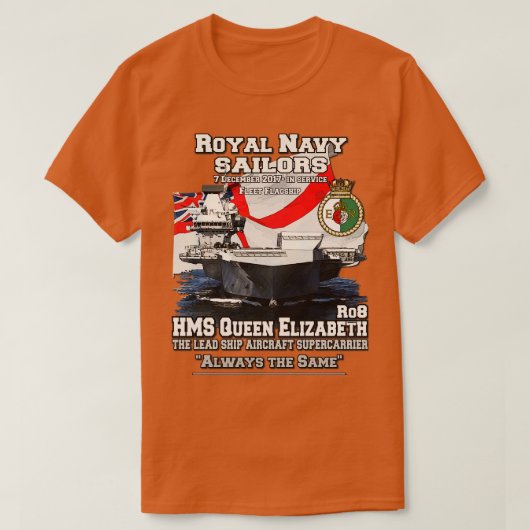HMS Elizabeth vliegtuig-drager T-shirt (Design voorkant)
