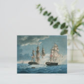 HMS Endymion vs US President Briefkaart (Staand voorkant)