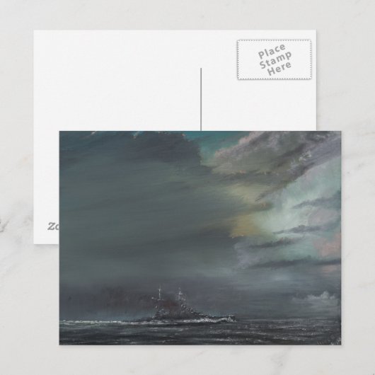 HMS Hood 1941 2014 Briefkaart (Voorkant / Achterkant)