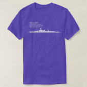HMS Hood Brits Zeeslag Silhouet Infographic T-shirt (Design voorkant)