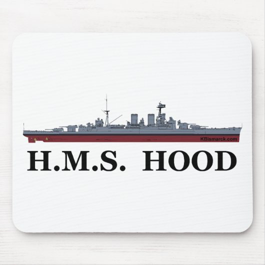 HMS Hood Muismat (Voorkant)