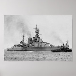 HMS Hood -  Nautical Battlecruiser Poster