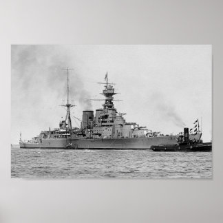 HMS Hood - Nautical Battlecruiser Poster