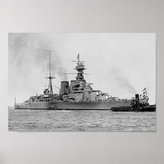HMS Hood -  Nautical Battlecruiser Poster (Voorkant)