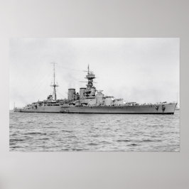 HMS Hood poster 16,5 x 11 inch