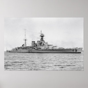 HMS Hood poster 16,5 x 11 inch