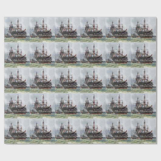 HMS Implacable een 74-kanons schip van de derde kl Cadeaupapier (Vlak)