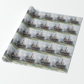 HMS Implacable een 74-kanons schip van de derde kl Cadeaupapier (Uitgerold)