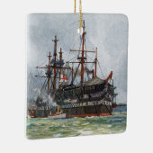 HMS Implacable een 74-kanons schip van de derde kl Keramisch Ornament (Rechts)