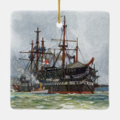 HMS Implacable een 74-kanons schip van de derde kl Keramisch Ornament (Achterkant)