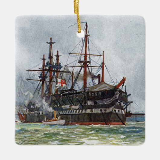 HMS Implacable een 74-kanons schip van de derde kl Keramisch Ornament (Voorkant)