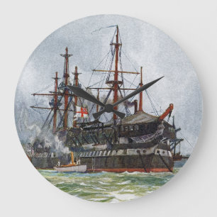 HMS Implacable een schip van de derde rang met 74 Grote Klok