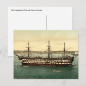 HMS Impregnable, Plymouth, Devon, Engeland Briefkaart (Voorkant / Achterkant)