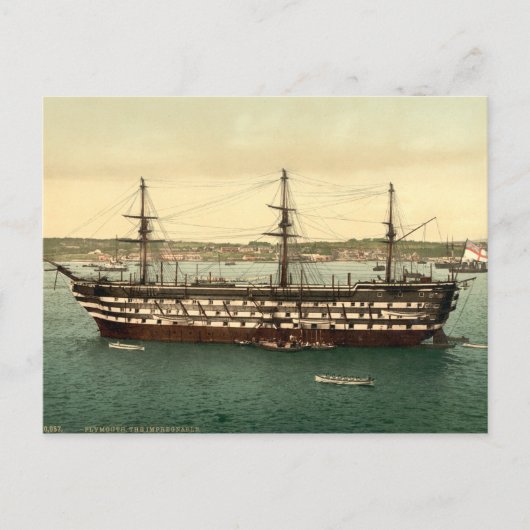 HMS Impregnable, Plymouth, Devon, Engeland Briefkaart (Voorkant)