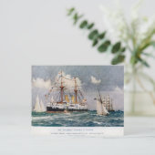 HMS inflexibel ijzeren slagschip 1876 Briefkaart (Staand voorkant)
