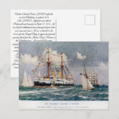 HMS inflexibel ijzeren slagschip 1876 Briefkaart (Voorkant / Achterkant)