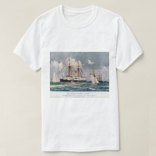 HMS inflexibel ijzeren slagschip 1876 T-shirt (Design voorkant)