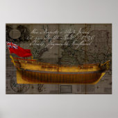 HMS Jersey Lijnschip Historische Schilderij Poster (Voorkant)