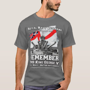 HMS King George Vclass slagschip Veterans T-shirt