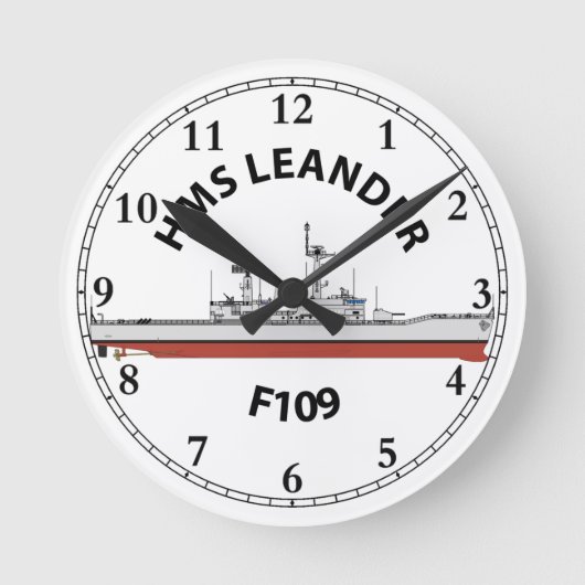HMS LEANDER - F109 - LEANDER ORIG RONDE KLOK (Voorkant)