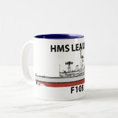 HMS Leander, orig config, Tweekleurige Koffiemok (Voorkant links)