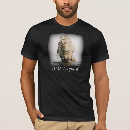 HMS Leopard -  oorlogsschip T-shirt (Voorkant)