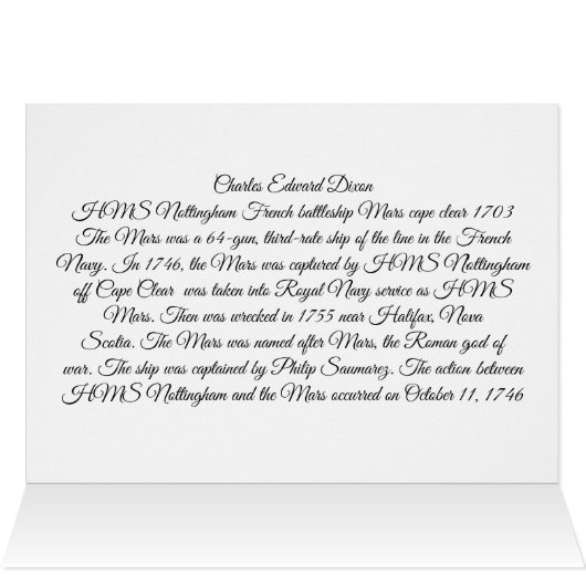 HMS Nottingham en slagschip Mars 1703 (Binnen Horizontaal (Boven))