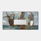 HMS Nottingham en slagschip Mars 1703 Bureaumat (Keyboard & Muis)