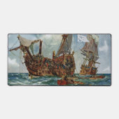 HMS Nottingham en slagschip Mars 1703 Bureaumat (Voorkant)