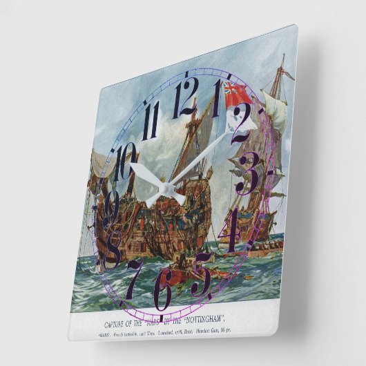 HMS Nottingham en slagschip Mars 1703 Vierkante Klok (Hoek)
