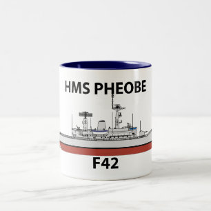HMS Phoebe, orig config, Tweekleurige Koffiemok