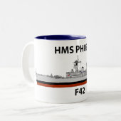 HMS Phoebe, zitvlak Tweekleurige Koffiemok (Voorkant links)