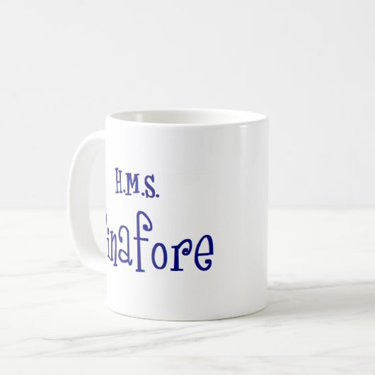 hms pinafore koffiemok (Voorkant links)