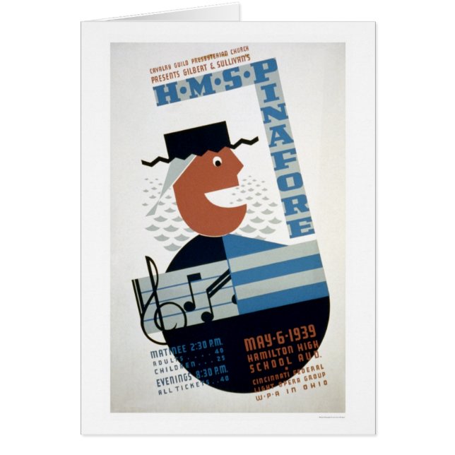 HMS Pinafore Musical 1939 WPA (Voorkant)