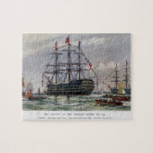 HMS Queen Zeeslag 1839 Legpuzzel (Horizontaal)