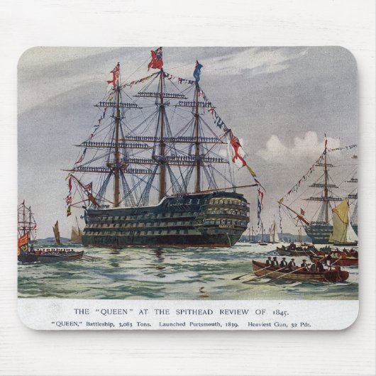 HMS Queen Zeeslag 1839 Muismat (Voorkant)