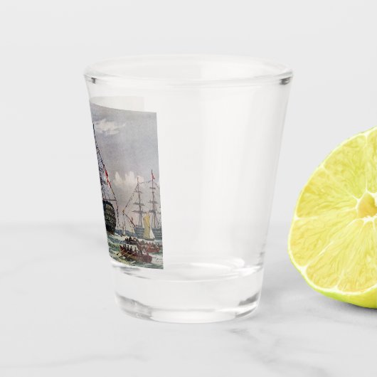 HMS Queen Zeeslag 1839 Shot Glas (Rechts)
