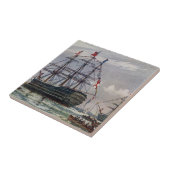 HMS Queen Zeeslag 1839 Tegeltje (Zijkant)