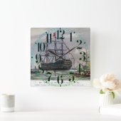 HMS Queen Zeeslag 1839 Vierkante Klok (Huis)