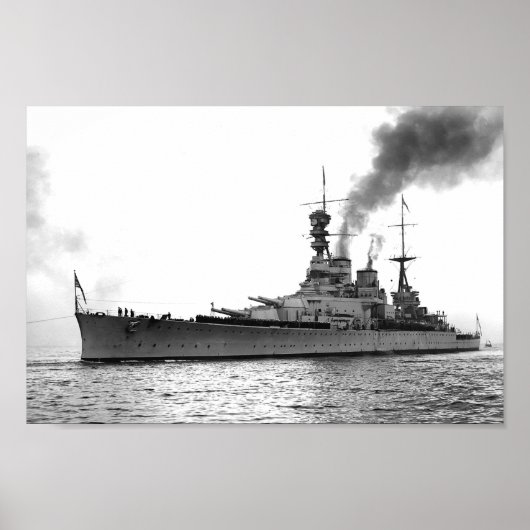 HMS Renown -  Nautical Battlecruiser Poster (Voorkant)