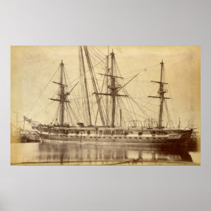 HMS Scylla - 19e eeuw Royal Navy Warship Poster